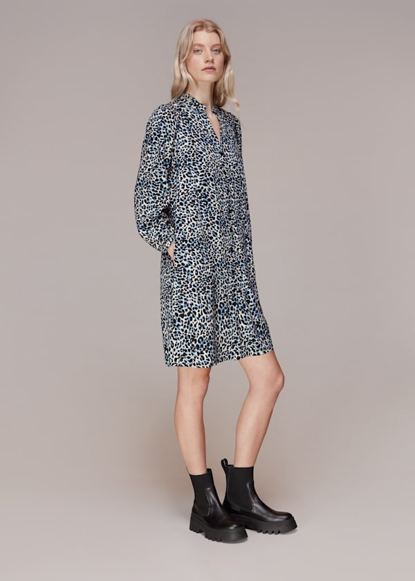Multicolour Eva Abstract Cheetah Dress